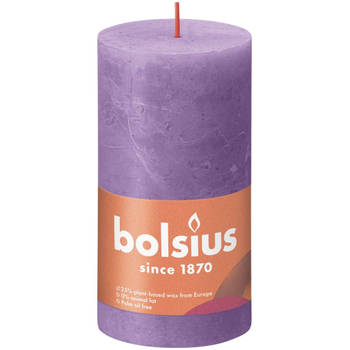 Bolsius Stompkaars Vibrant Violet Ø68 mm - Hoogte 13 cm - Violet - 60 branduren