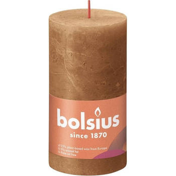 Bolsius Stompkaars Spice Brown Ø68 mm - Hoogte 13 cm - Kaneel - 60 branduren