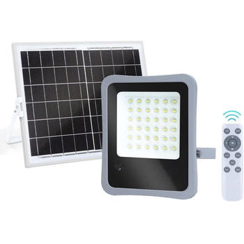 LED Floodlight op Zonne-energie - LED Schijnwerper - Aigi Florida - LED Solar Tuinverlichting Wandlamp -
