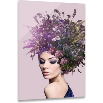 ter Halle® Glasschilderij 80 x 120 cm Deep Purple Flowerlady