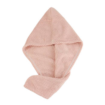 MARBEAUX Haarhanddoek - Hair towel - Hoofdhanddoek - Microvezel - Licht roze - Handdoek