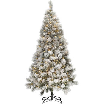 Blokker Royal Christmas Kunstkerstboom Chicago 120cm met sneeuw inclusief LED-verlichting aanbieding