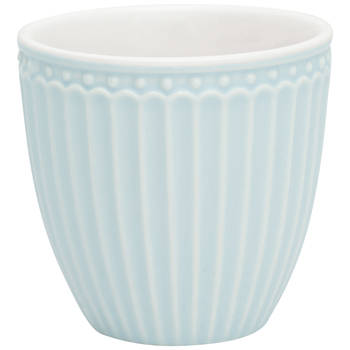 GreenGate Espressokopje (mini latte cup) Alice lichtblauw 125 ml - Ø 7 cm - Espresso kopje porselein