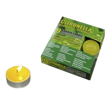 Citronella waxinelichtjes - 18x - 3 branduren - citrusgeur - geurkaarsen