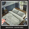 Hotel Home Collection - Dekbedovertrek - Brighton - 140x200/220 +1*60x70 cm - Zilver Grijs