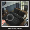 Hotel Home Collection - Dekbedovertrek - Brighton - 240x200/220 +2*60x70 cm - Zwart