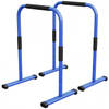 Gorilla Sports Dip Bars Deluxe Blauw - Push up stand bar