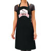 Queen of the kitchen Ria keukenschort/ barbecue schort zwart voor dames - Feestschorten