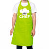 Little chef Keukenschort kinderen/ kinder schort groen voor jongens en meisjes - Feestschorten