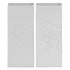 2x Witte verwarming verdamper 20 cm met bloem relief - Luchtbevochters