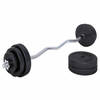 Gorilla Sports Halterset 35 kg - Kunststof - EZ Curlstang - Halterstang met 6 gewichten