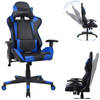 Bureaustoel racing gaming chair style uitvoering high design Thomas zwart blauw