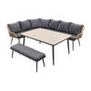 Garden Impressions Margriet lounge dining set - Naturel - 6 delig