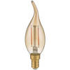 LED Lamp - Kaarslamp - Filament - Trion Kirza - E14 Fitting - 2W - Warm Wit-2700K - Amber - Glas