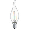 LED Lamp - Kaarslamp - Filament - Trion Kirza - E14 Fitting - 2W - Warm Wit-2700K - Transparant Helder - Glas