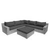 7-persoons Loungeset Colorado Blended Grey met antraciet kussens