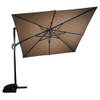 Zweefparasol VirgoFlex Taupe 300 x 300 cm - inclusief zware parasolvoet