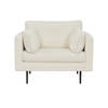 Boom fauteuil teddy stof wit.