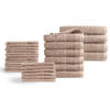Handdoeken 22 delig set - Supreme - OEKO-TEX Made in Green - 600 g/m2 zacht katoen - sand
