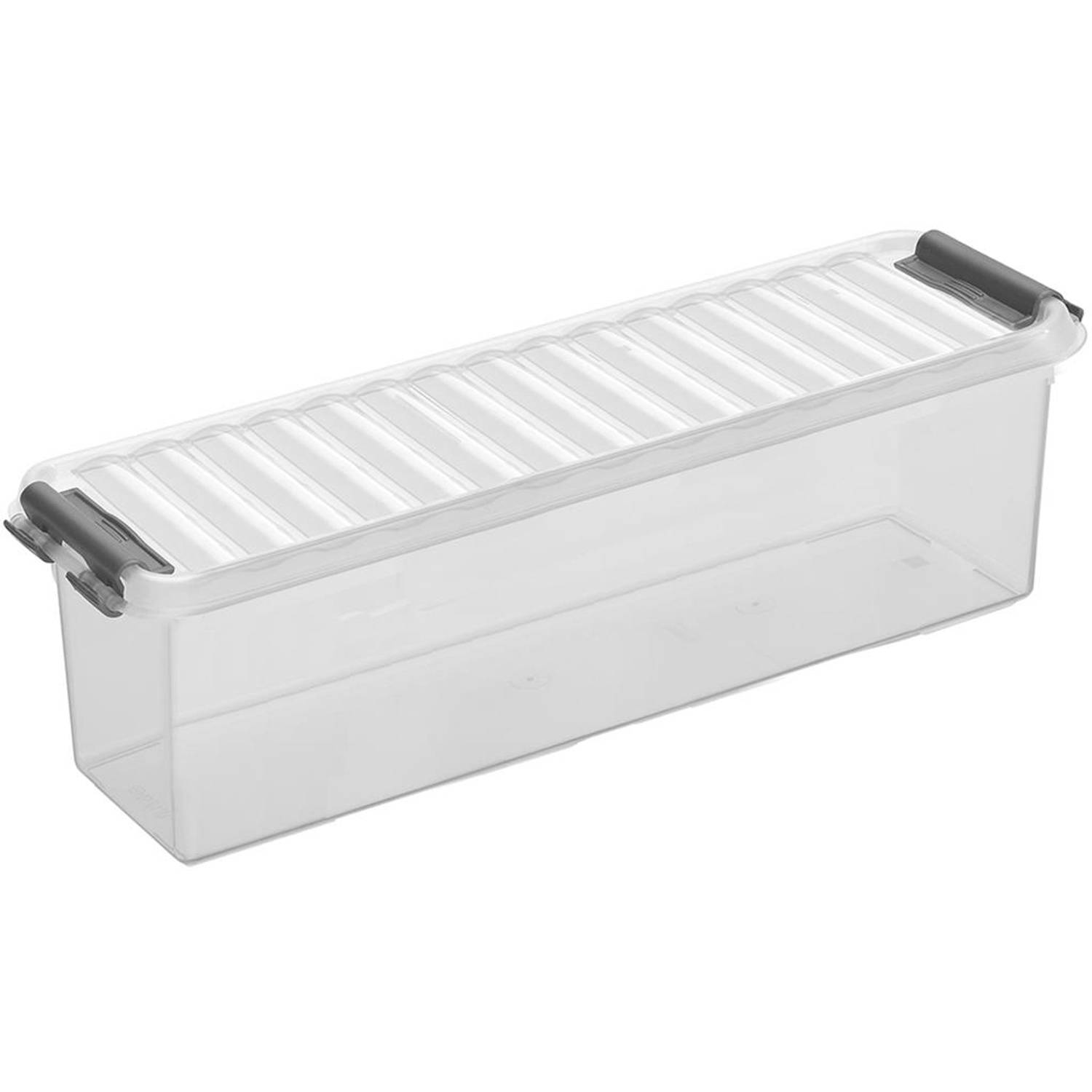 Sunware - Q-line opbergbox 1,3L - Set van 2 - Transparant/grijs