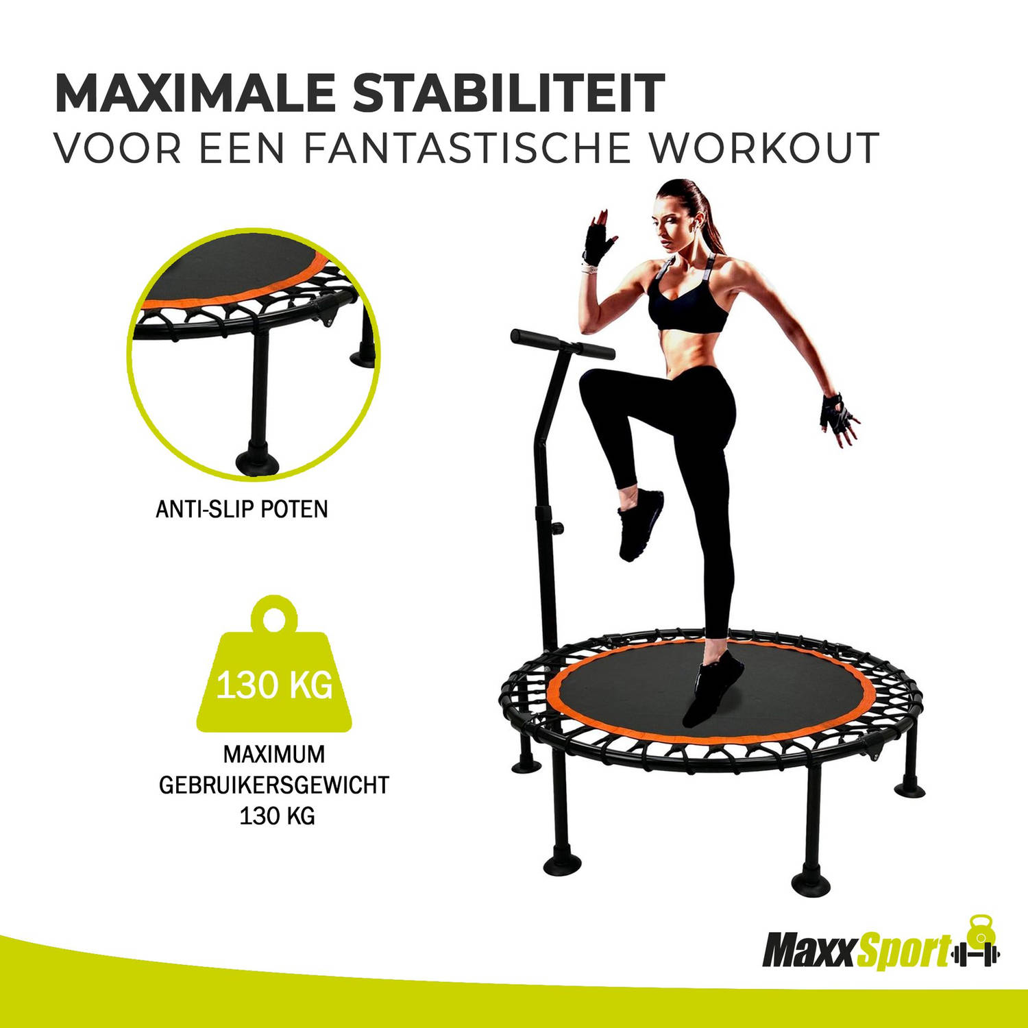 Maxxsport Trampoline Jump Fitness Ronde Volwassene Of Kindertrampoline 100 Cm