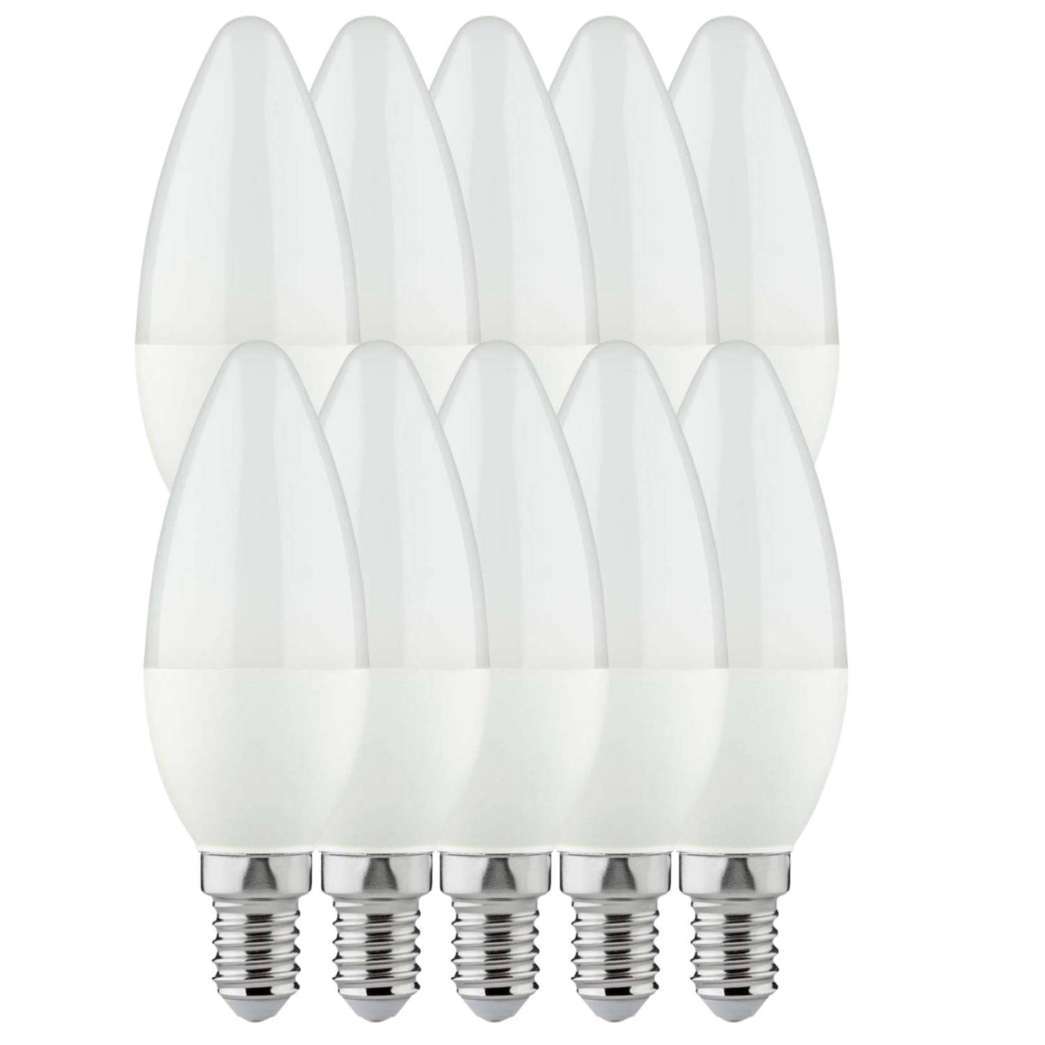 Longlife LED lampen voordeelverpakking met kleine E14 fitting - Kaars - 10 x LED kaarslamp