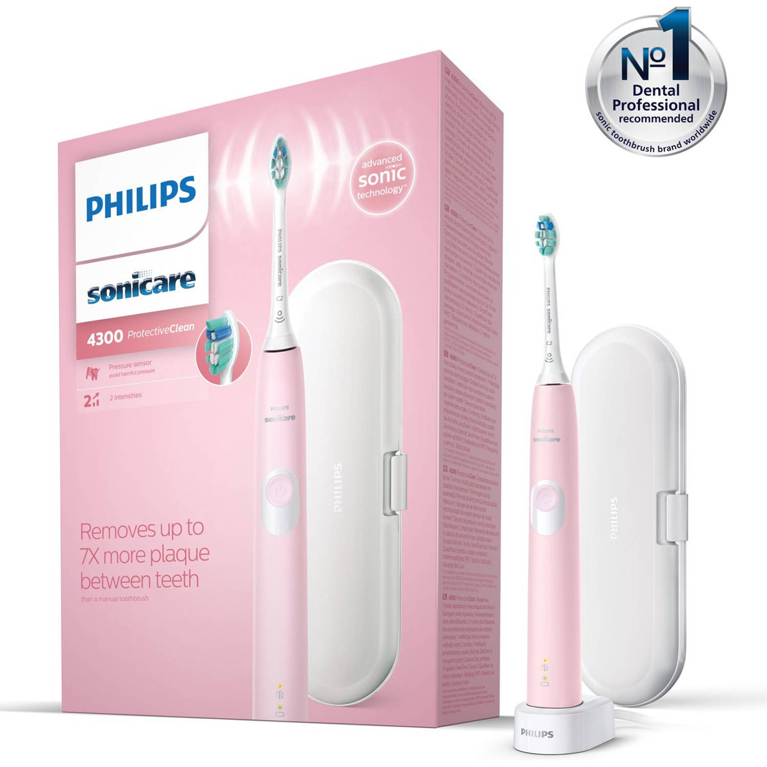 Philips ProtectiveClean 4300 Series HX6806/03 - Elektrische tandenborstel - Roze