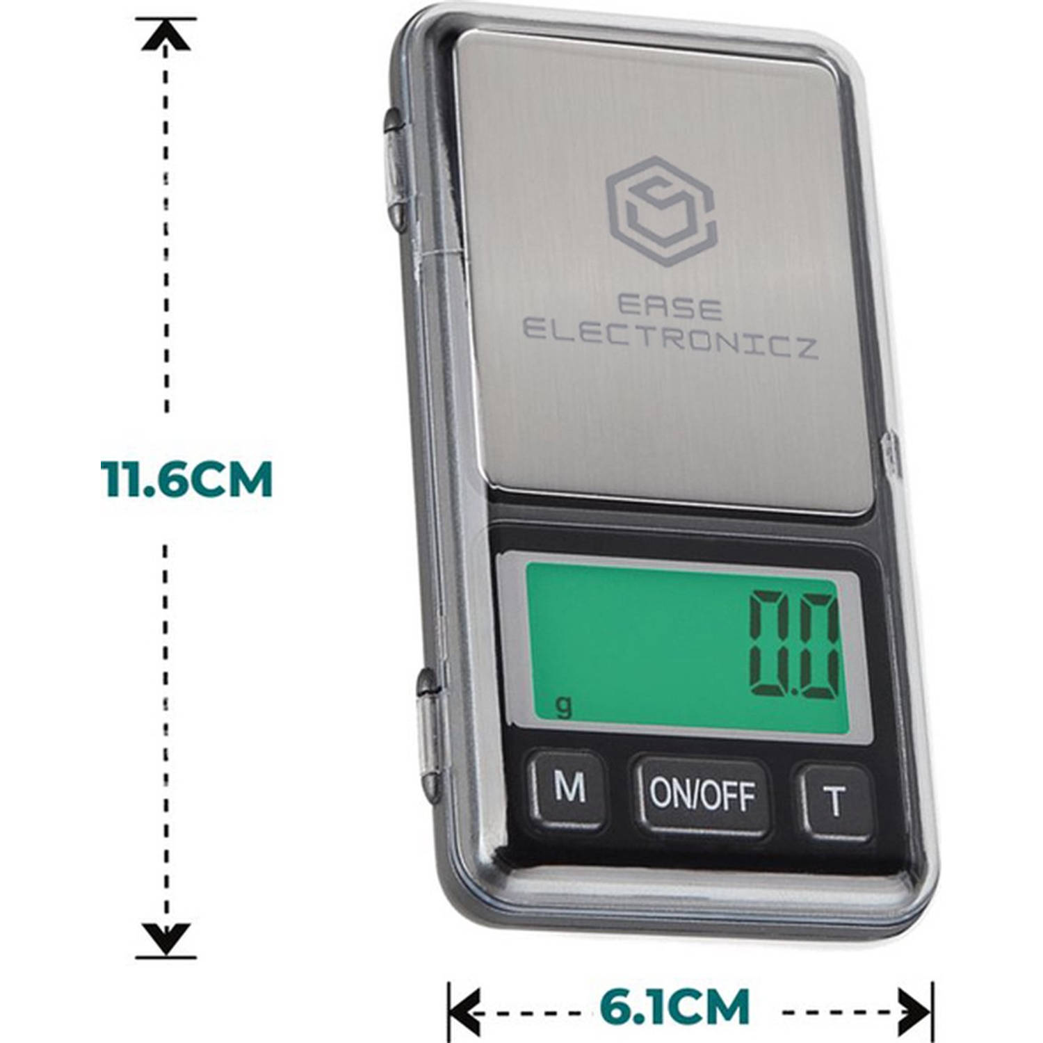 Vooraf vlotter zij is Ease Electronicz Digitale mini precisie keuken weegschaal - 0,1 tot 200  gram - 11.6 x 6.1 cm - pocket scale | Blokker