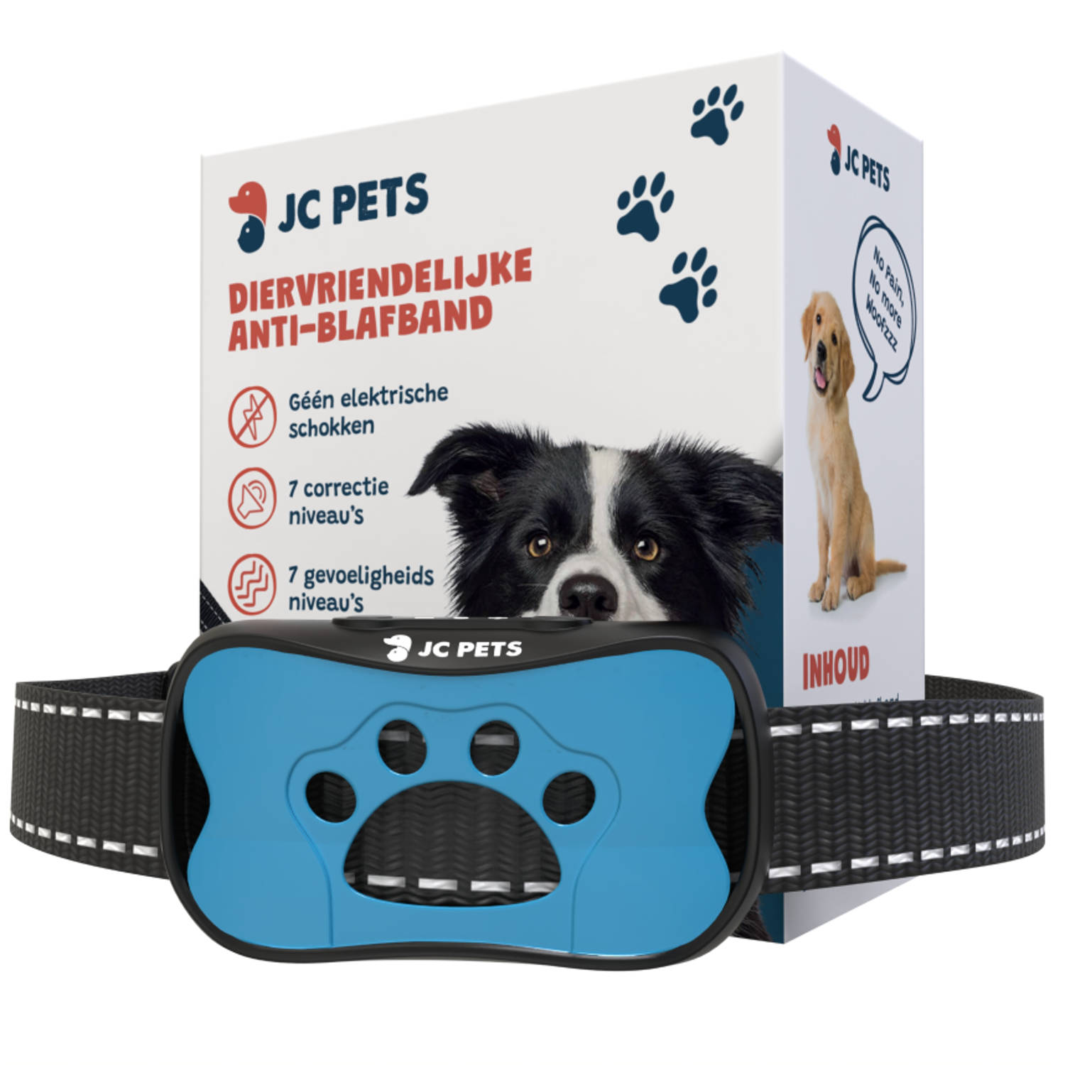 Anti Blafband - Zonder Schok & Waterdicht - Incl. Batterijen - Blafband Voor Honden - Jc Pets