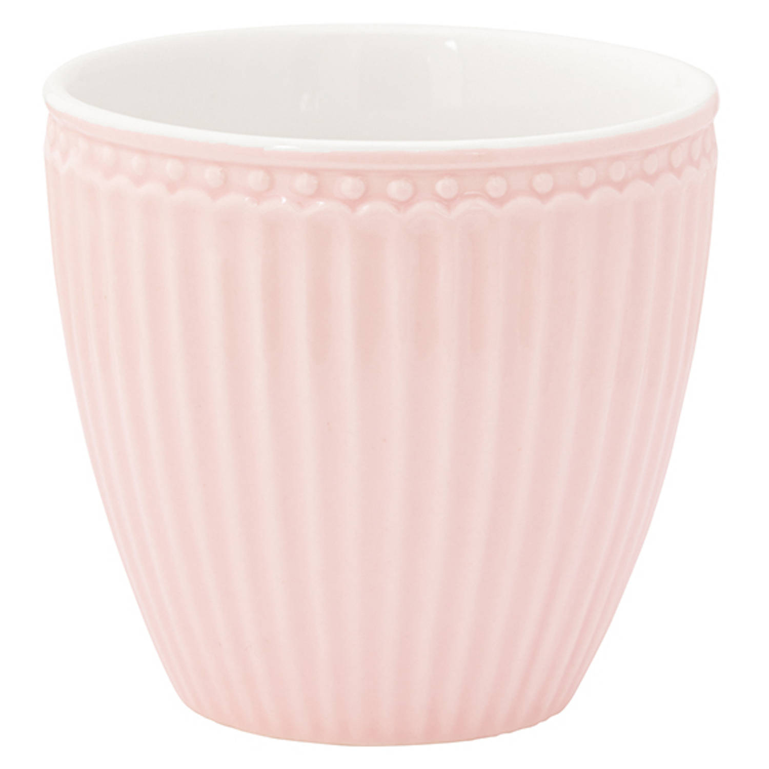 GreenGate beker (latte cup) Alice lichtroze 300 ml - Ø 10 cm