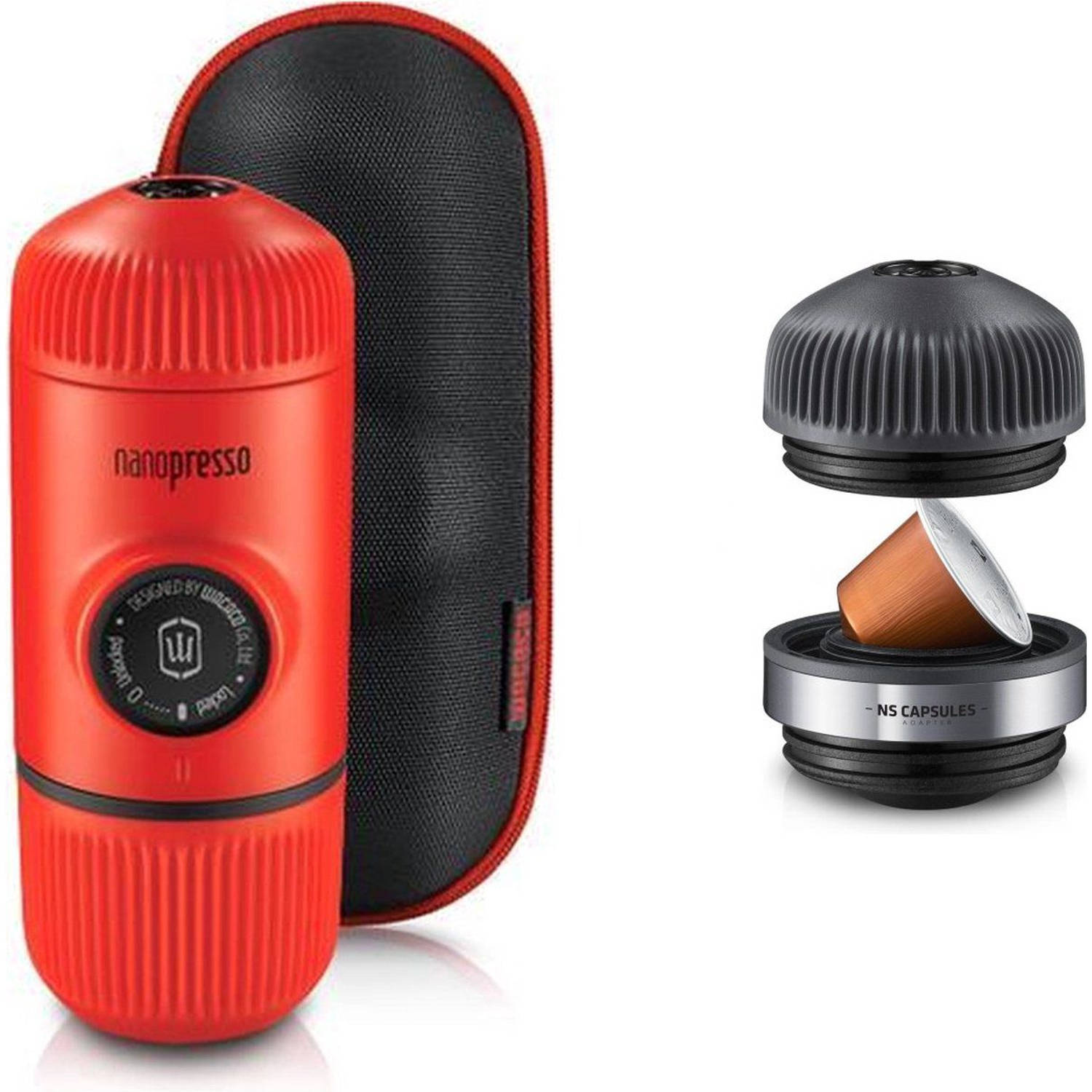 Wacaco - Nanopresso - Lava Red - Nanopresso NS adapter - Combi Set - Parya Variant