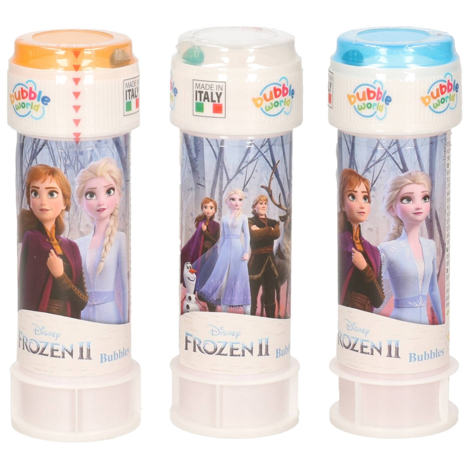3x Disney Frozen 2 Bellenblaas Flesjes Met Bal Spelletje In Dop 60 Ml Voor Kinderen Bellenblaas