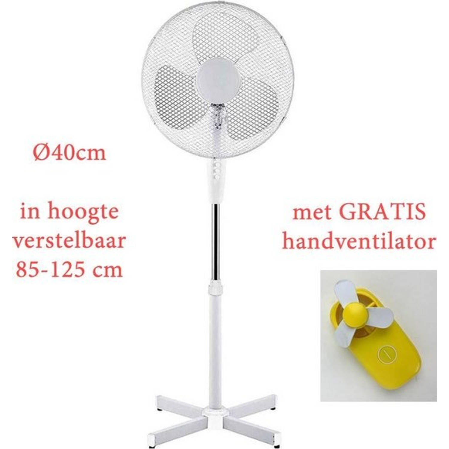 moord Onenigheid ontsmettingsmiddel Astro® staande ventilator / statiefventilator wit Ø 40cm | Blokker
