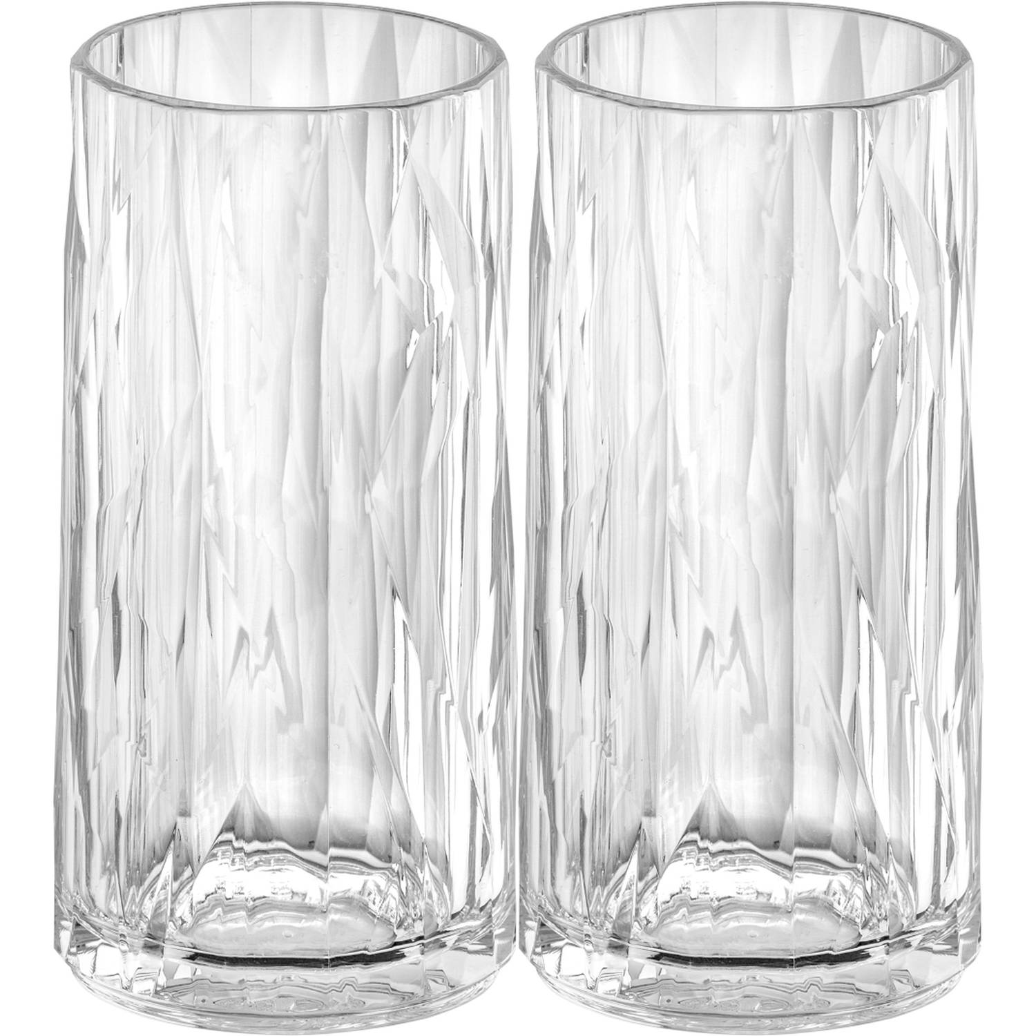 Longdrinkglas, 0.3 L, Set van 2, Organic, Transparant - Koziol | Club No. 8