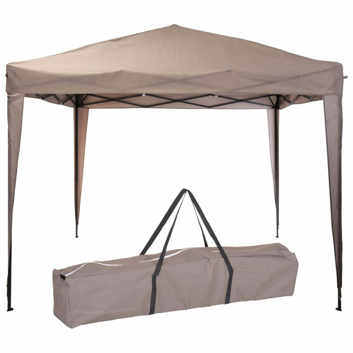 Easy-up Partytent 3x3m Opvouwbaar Taupe