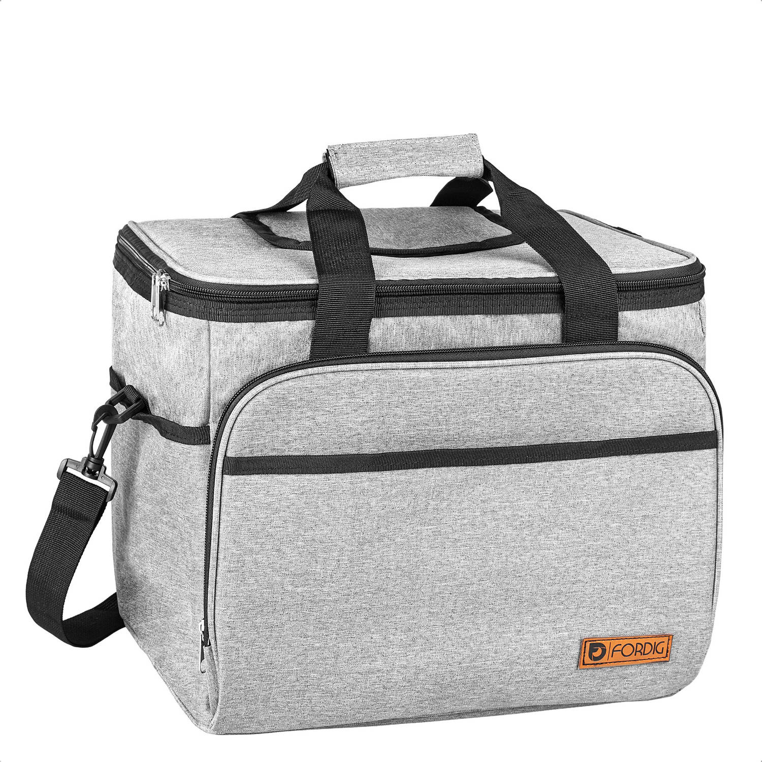 Fordig Koeltas Xl (30 Liter) Opvouwbaar Koel Tas Met Easy-acces Flap Picknick Cool Bag Coolerbag Gri