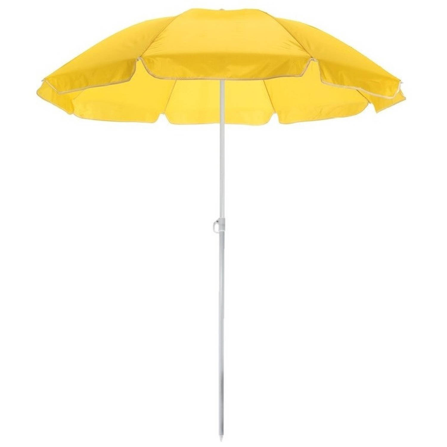 Gele Strand Parasol Van Polyester 145 Cm - Parasols