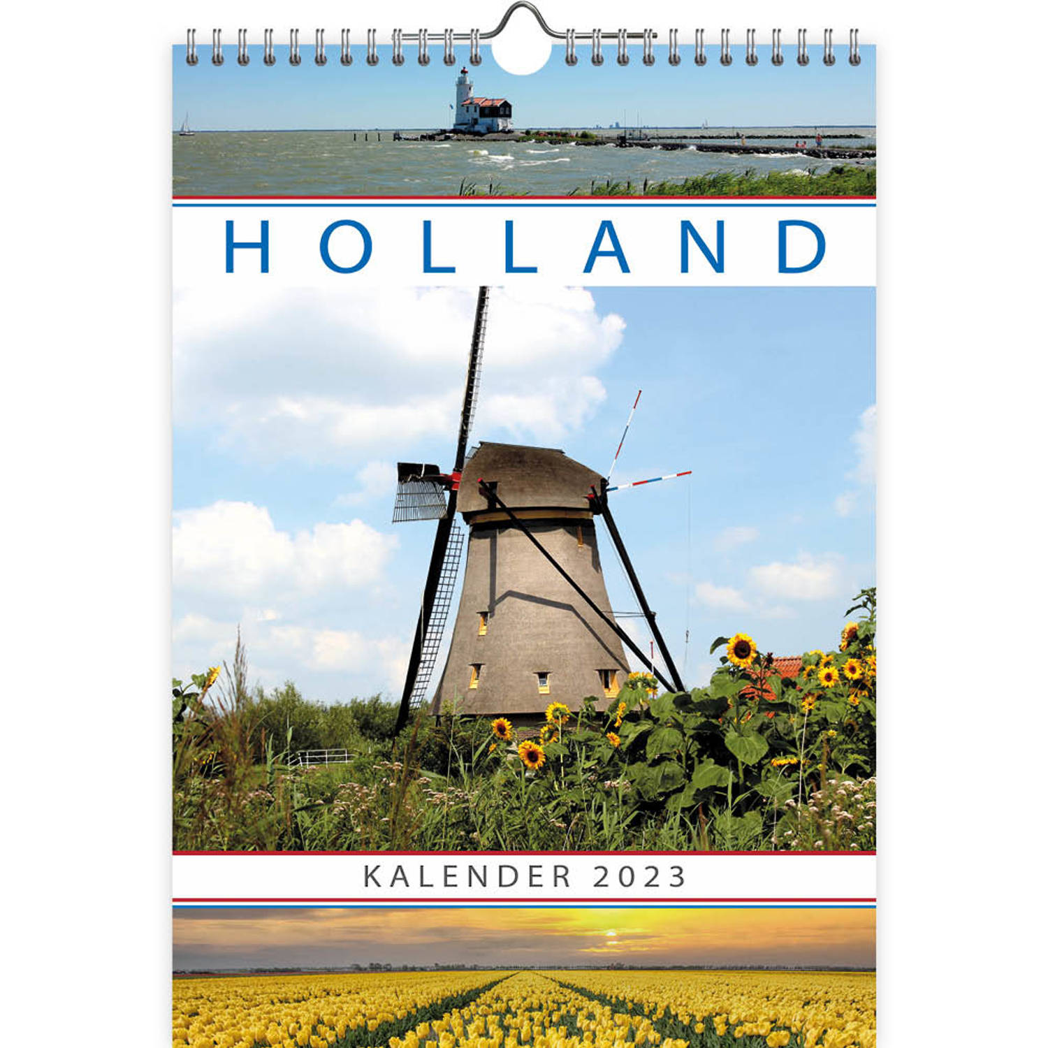 Holland Maandnotitie Kalender Wit 2023