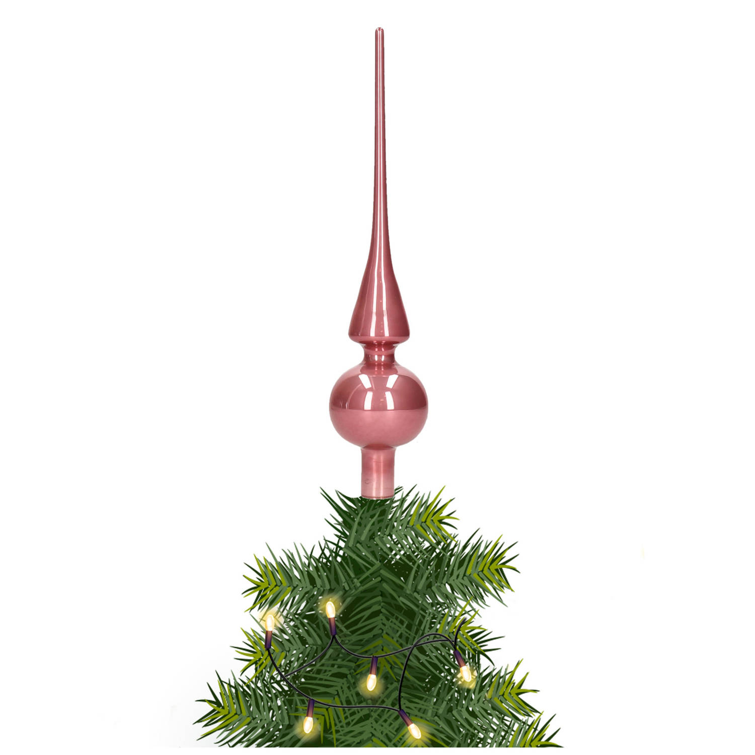 Afgekeurd Aanvrager Winkelcentrum Glazen kerstboom piek/topper velvet roze glans 26 cm - kerstboompieken |  Blokker