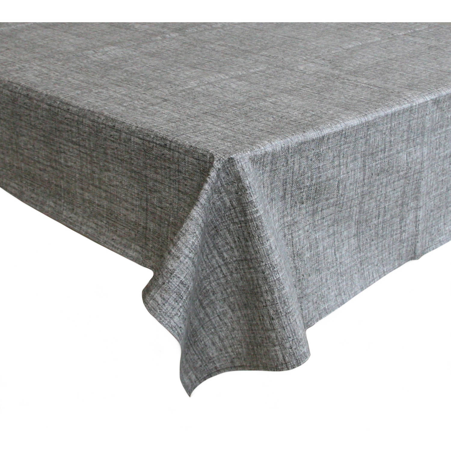 Ontkennen nog een keer ondersteuning Tafelzeil/tafelkleed linnen look grijs 140 x 180 cm - Tafelzeilen | Blokker