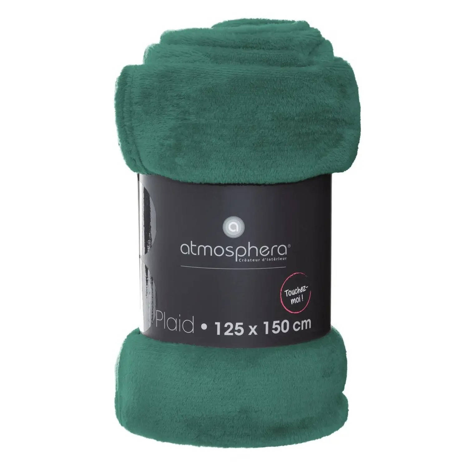 Worden maandelijks pijpleiding Fleece deken/fleeceplaid groen 125 x 150 cm polyester - Plaids | Blokker