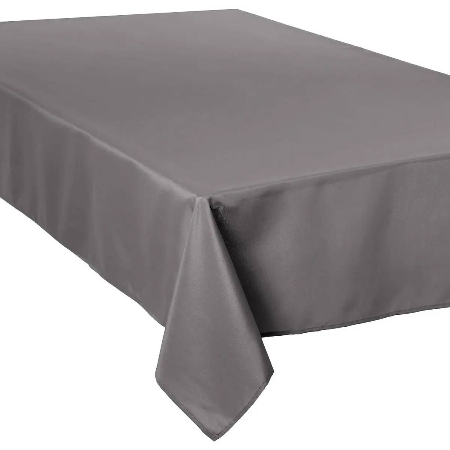 Tafelkleed van polyester met formaat 300 x 150 cm - grijs - Eettafel tafellakens
