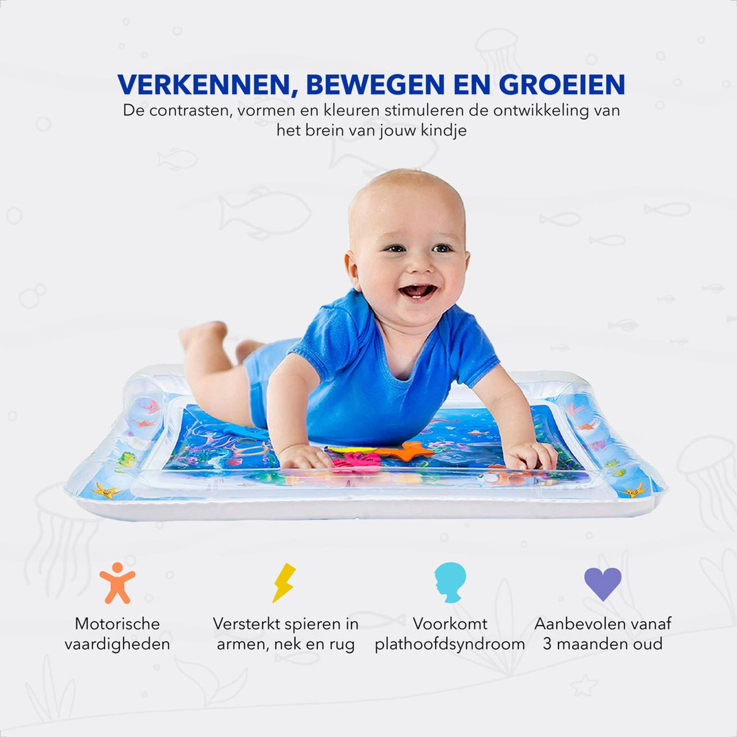 regeren Blaze Vriendin RX Goods Baby Opblaasbare Waterspeelmat Speelgoed Deluxe – Spelen met water  - Speelkleed & Aquamat | Blokker
