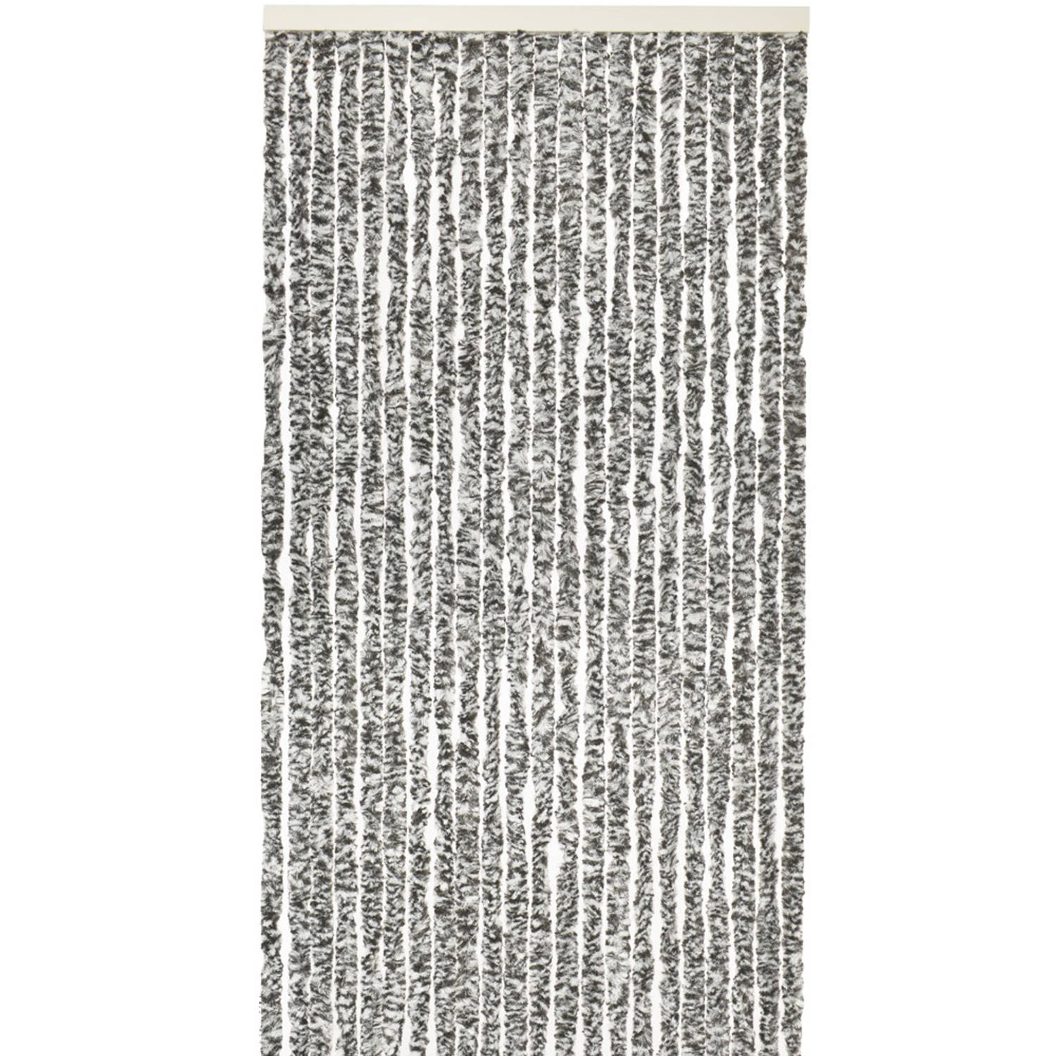 IVOL Vliegengordijn kattenstaart - 100 x 240 cm - Grijs, Zwart, Wit mix - Deurgordijn