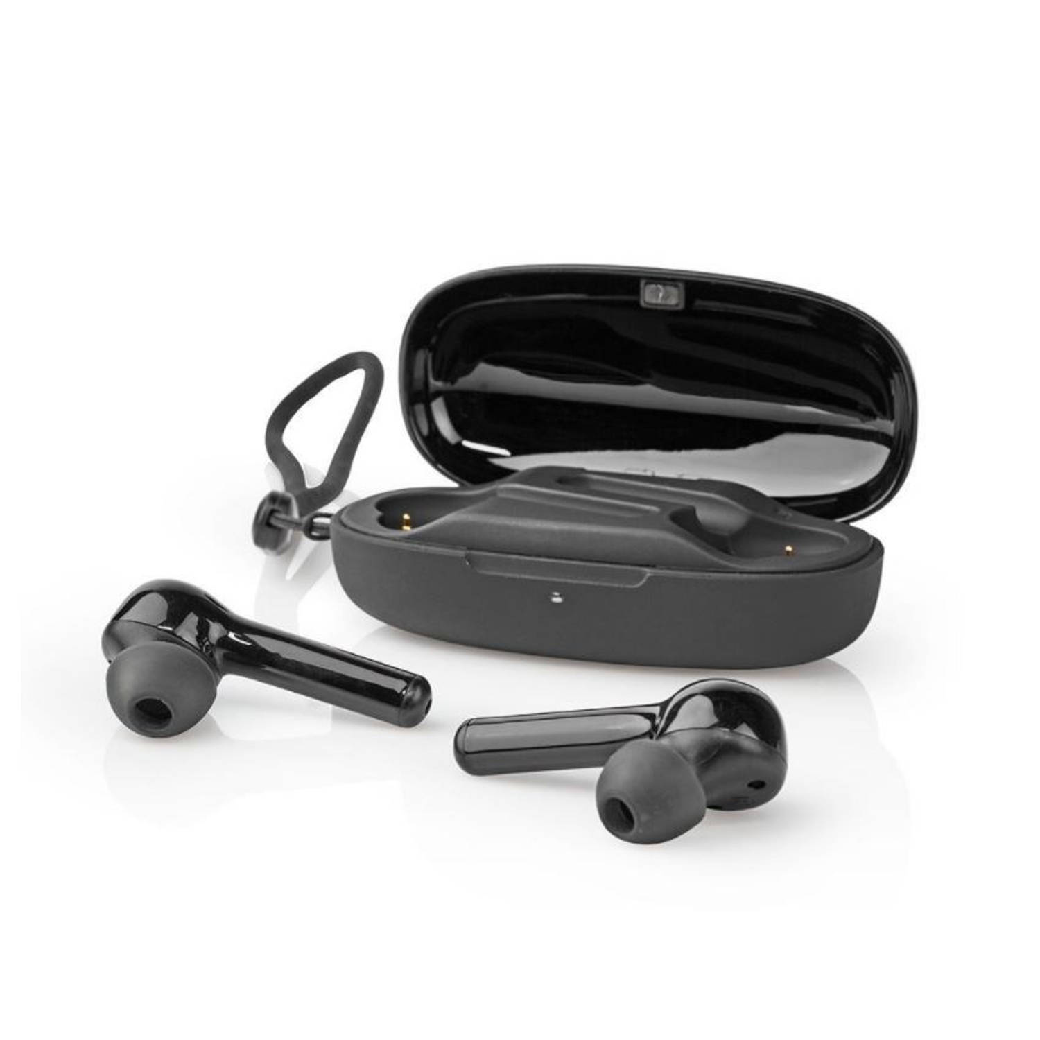 Gluren tent Verminderen Nedis HPBT5055BK Bluetooth 5.0 oordopjes met Charging Case Zwart 6 uur  afspeeltijd | Blokker