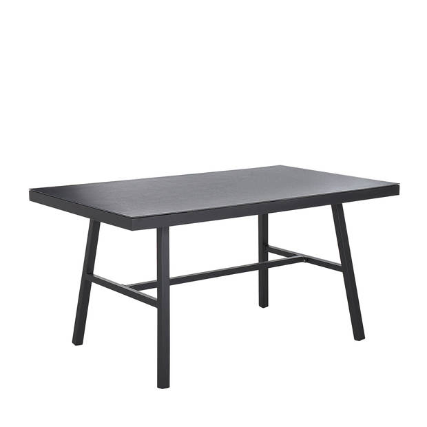 Beliani CANETTO - Eettafel-Zwart-Aluminium