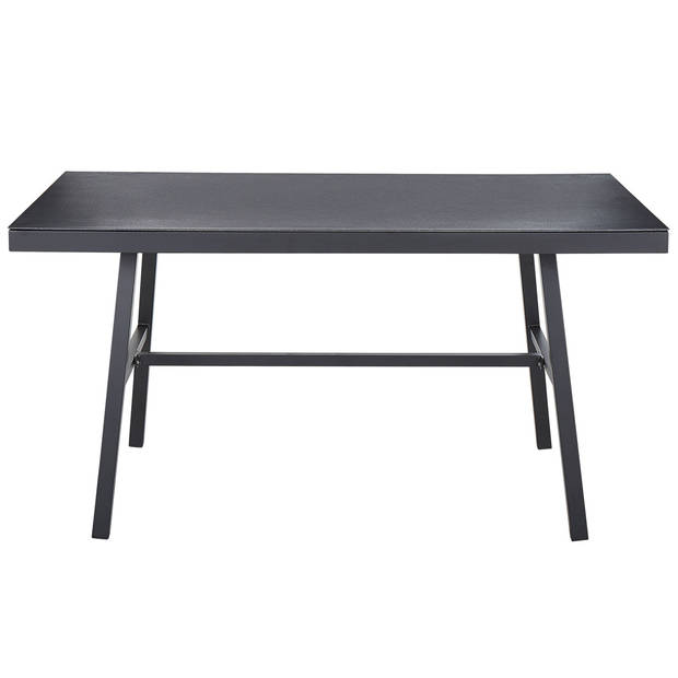 Beliani CANETTO - Tuintafel-Zwart-Aluminium