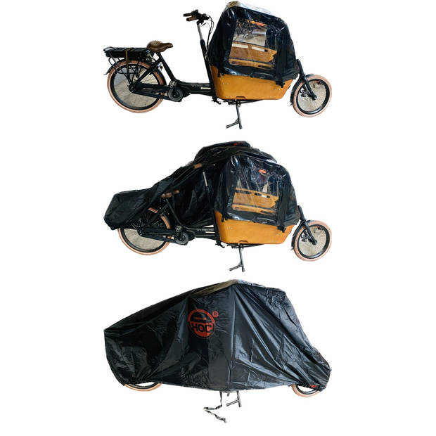 CUHOC soci.bike Bakfietshoes zwart - stofvrij / ademend / waterafstotend - Red Label - Bakfiets Hoes