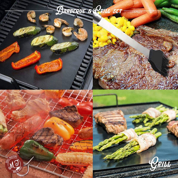 Mountain Jack® 32-Delige Luxe BBQ Grill Accessoires Set in Roestvrij Staal – Barbecue Gereedschap