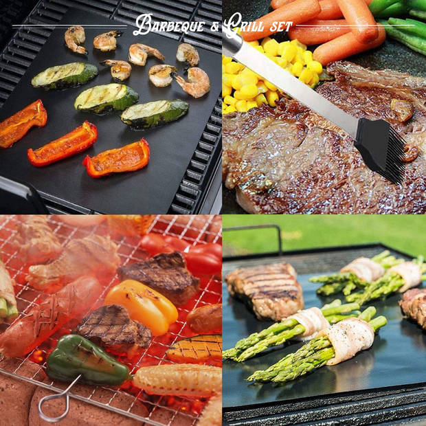 Mountain Jack® 40-Delige Luxe BBQ Grill Accessoires Set in Roestvrij Staal – Barbecue Gereedschap